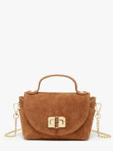 Cross Body Tas Velvet Leder Milano Oranje velvet VE24117